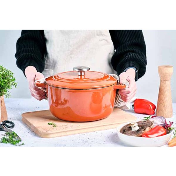 Cosy & Trendy Fontestic Kookpot Roest D24xh11.6cm 4.6l Gietijzer Met Deksel