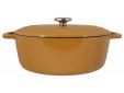 Fontestic Kookpot Amber Gold 31x24xh12cm  Ovaal Gietijzer Met Deksel