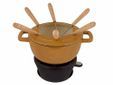 Fontestic Fondueset Amber Gold D18cm Gie Tijzer Met 6 Vorkjes