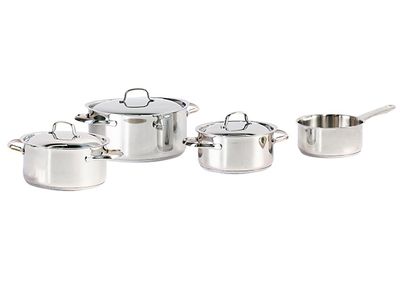 Daily Set 7-delig Kookpot 18-20-24 Met Deksel Sauspan 16cm 2 Giettuiten Rvs