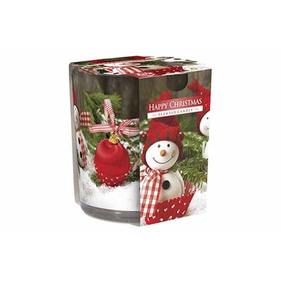 Ct Geurkaars Glas Happy Christmas  22h D7xh8cm  Cosy & Trendy