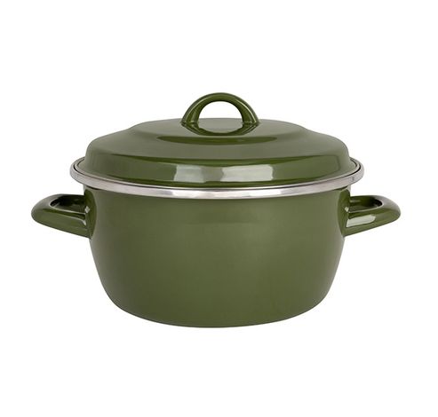 Nonna Kookpot Groen D20cm 2.9l H10.5cm Geemailleerd Staal  Cosy & Trendy