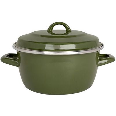 Nonna Kookpot Groen D20cm 2.9l H10.5cm Geemailleerd Staal  Cosy & Trendy