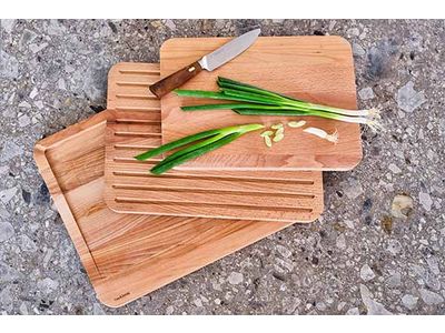 Onesta Vleesplank 34x44xh2cm Rechthoek Beuk Dubbelzijdig Gebruik