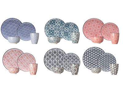 Delirio Dinnerset 24dlg - 6x Plat Bord - 6x Dessertbord - 6x Beker - 6x Bowl