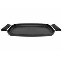 Durable Teppanyaki No Stick Noir 48x2 9xh4,5cm Avec 2 Supports En Silicone Al 