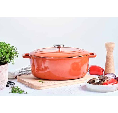 Fontestic Kookpot Roest 31x24xh12cm Ovaa L Gietijzer Met Deksel  Cosy & Trendy