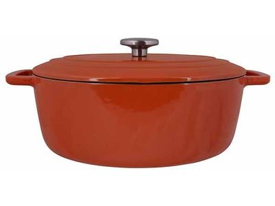 Fontestic Kookpot Roest 31x24xh12cm Ovaa L Gietijzer Met Deksel