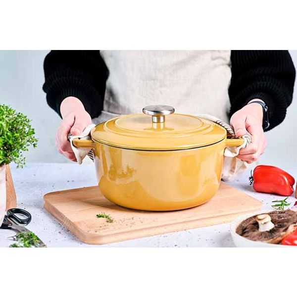 Cosy & Trendy Fontestic Kookpot Amber Gold D24xh11.6cm 4.6l Gietijzer Met Deksel