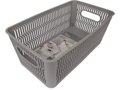 Hozon Panier D Rangement Gris 3,8l Empil Et Emboîtable 16.5x29xh11.5cm