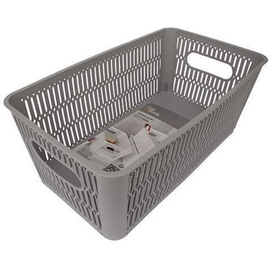 Hozon Panier D Rangement Gris 3,8l Empil Et Emboîtable 16.5x29xh11.5cm 