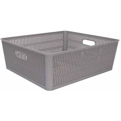 Hozon Panier De Rangement Gris 12l Empil Et Emboîtable 38.1x33xh12.7cm  Cosy & Trendy