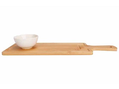 Aperoset 2pcs - Serveerplank 40x12cm + 1x Bowl D8,5x4,5cm