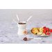 Cosy & Trendy Fondue Chocolade D11,5cm Wit Porselein + 4 Vorken