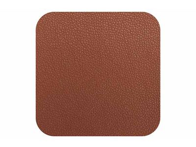 Glasonderzetter Leather Bruin Set 4 10x10cm