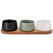 Cosy & Trendy Bites Aperoset 4pcs - Serveerplank 32x10,5cm + 3x Bowl D9,5x5,5cm