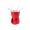 Fondue Chocolade D11,5cm Rood Porselein + 4 Vorken 