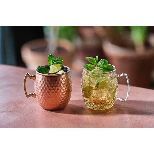 Moscow Mule Glass Hammertone Transparant  