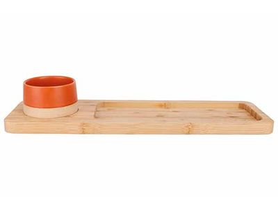 Dela Aperoset 2pcs - Serveerplank 48x12 + 1x Bowl D9,5x5,5cm
