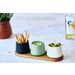 Cosy & Trendy Bites Aperoset 4pcs - Serveerplank 30x10cm + 3x Bowl D9x7cm