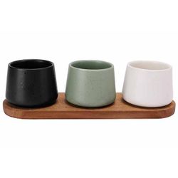 Bites Aperoset 4pcs - Serveerplank 30x10cm + 3x Bowl D9x7cm 