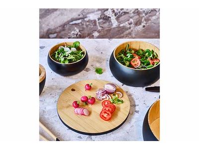 Black&wood Saladekom D25xh10cm Bamboe 