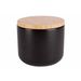 Cosy & Trendy Black&wood Voorraadpot D10xh8,7cm 