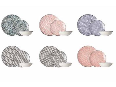 Delirio Dinnerset - 6xplat Bord - 6xkommetje - 6xdessertbord