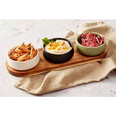 Bites Aperoset 4pcs - Serveerplank 32x10,5cm + 3x Bowl D9,5x3,5cm  Cosy & Trendy