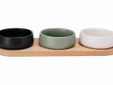 Bites Aperoset 4pcs - Serveerplank 32x10,5cm + 3x Bowl D9,5x3,5cm