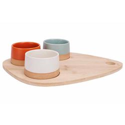 Cosy & Trendy Dela Aperoset 4pcs - Serveerplank 36x27 Cm + 3x Bowl D9,5x5,5cm