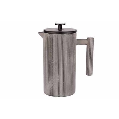 Koffiemaker French Press Lichtgrijs D9xh20cm Gietijzer  Cosy & Trendy