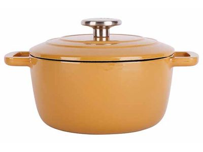 Fontestic Kookpot Amber Gold D20xh10,5cm 2,7l Gietijzer Met Deksel