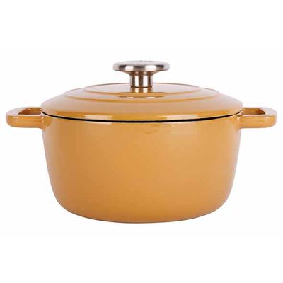 Fontestic Kookpot Amber Gold D20xh10,5cm 2,7l Gietijzer Met Deksel  Cosy & Trendy