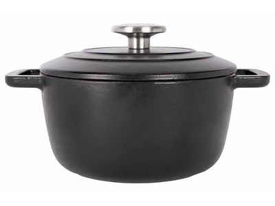 Fontestic Kookpot Black D20xh10,5cm 2,7l Gietijzer Met Deksel