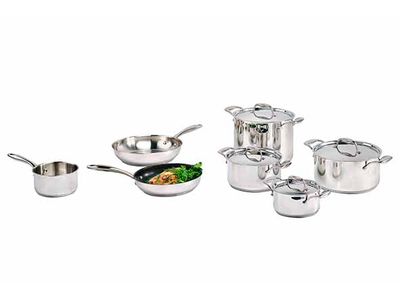 Classic Set 11pcs Kookpot+deksel 16-20- 24-24h Braadpan 28-24ns - Melkpan 16