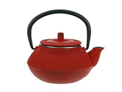 Kobe Red Theepot M.filter 0,3l 13x11xh8cm Gietijzer Filter Tsp68
