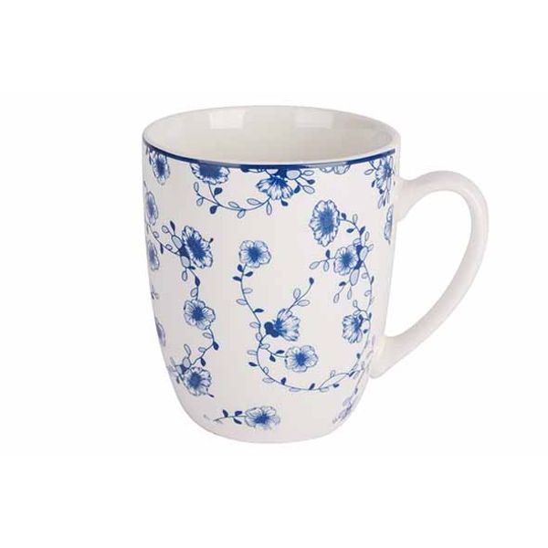 Cosy & Trendy Flor Azul Beker 37cl Set4 D8,8xh10,4cm