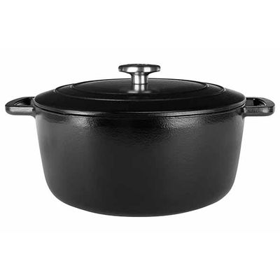 Fontestic Kookpot Black D28xh13cm Gietijzer Met Deksel 