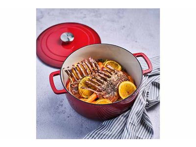 Fontestic Faitout Traditional Red D28 Xh13cm Fonte Avec Couvercle