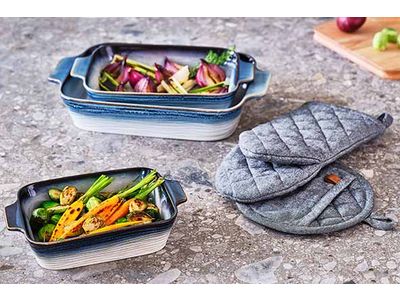 Stoff Ovenwant Black Chambray 31x15xh3cm