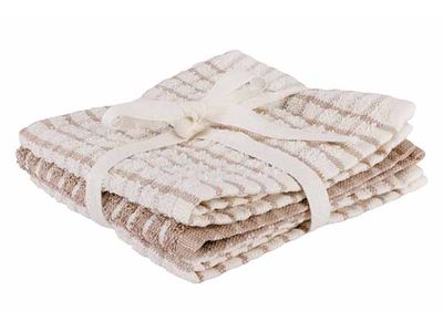 Stoff Vaatdoek Sand 30x30cm Set3 