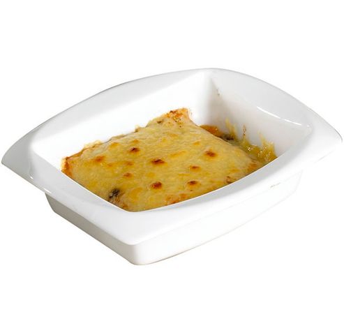 Plat Lasagne Blanc 16.5x20.5xh5.5cm 60cl  Cosy & Trendy