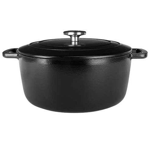 Fontestic Kookpot Black D24xh11,6cm 4.6l Gietijzer Met Deksel  Cosy & Trendy