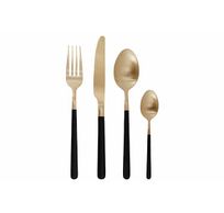 Olivia Bestekset 16pcs Champagne-black  