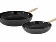 Elegance Braadpan Set2 Zwart D24+28cm 