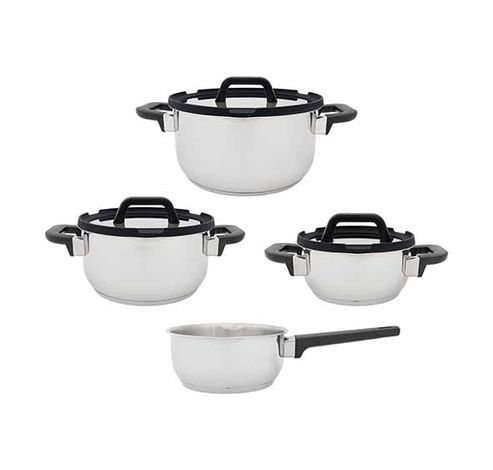 Cascade Set 7pcs Kookpot 16-20-24cm - Deksels Met Gietrand - Sauspan 16cm  Cosy & Trendy