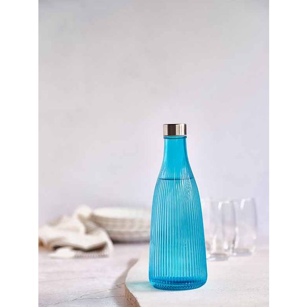 Cosy & Trendy Atla Fles 1l Azure Blue D10,1xh28cm - Met Deksel