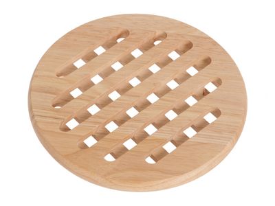 Potstaantje Rubberhout Rond D19,5xh1,5cm