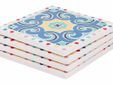 Glasonderzetter Vierkant 10x10cm Set4 Stoneware